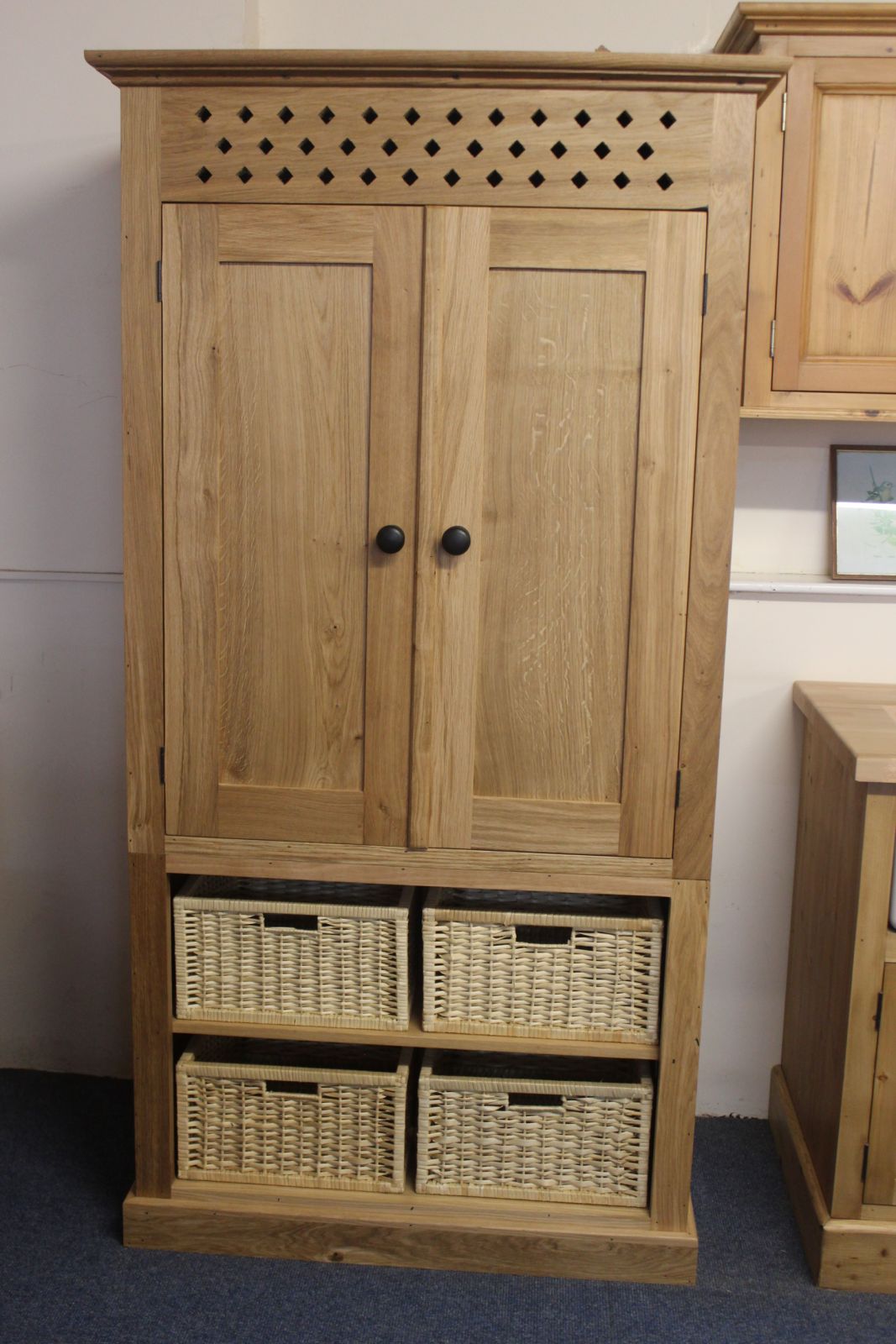 Oak Larder Open Base Winkleigh Timber Devon Quality, HandCrafted