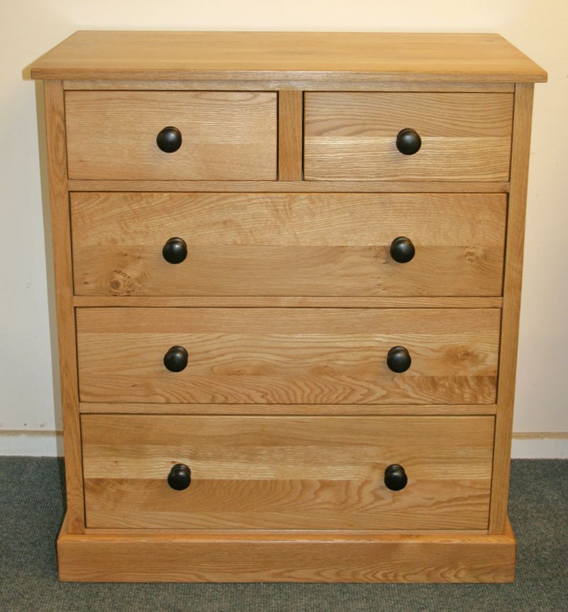 OAK CHEST OF DRAWERS 2 OVER 3 IN STOCK Winkleigh Timber Devon
