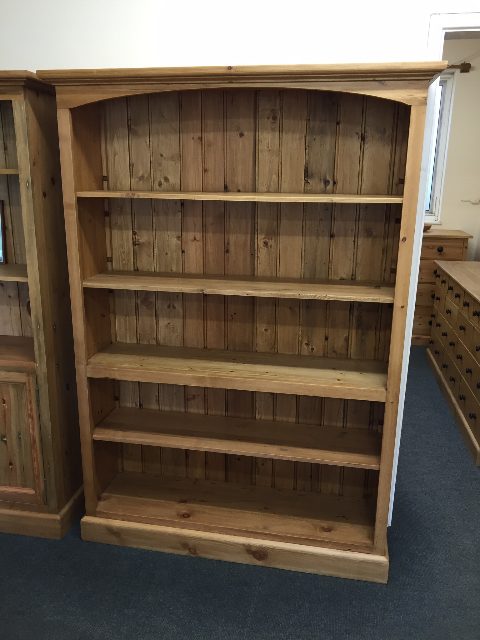 Pine Bookcase Open Shelf Winkleigh Timber Devon Quality