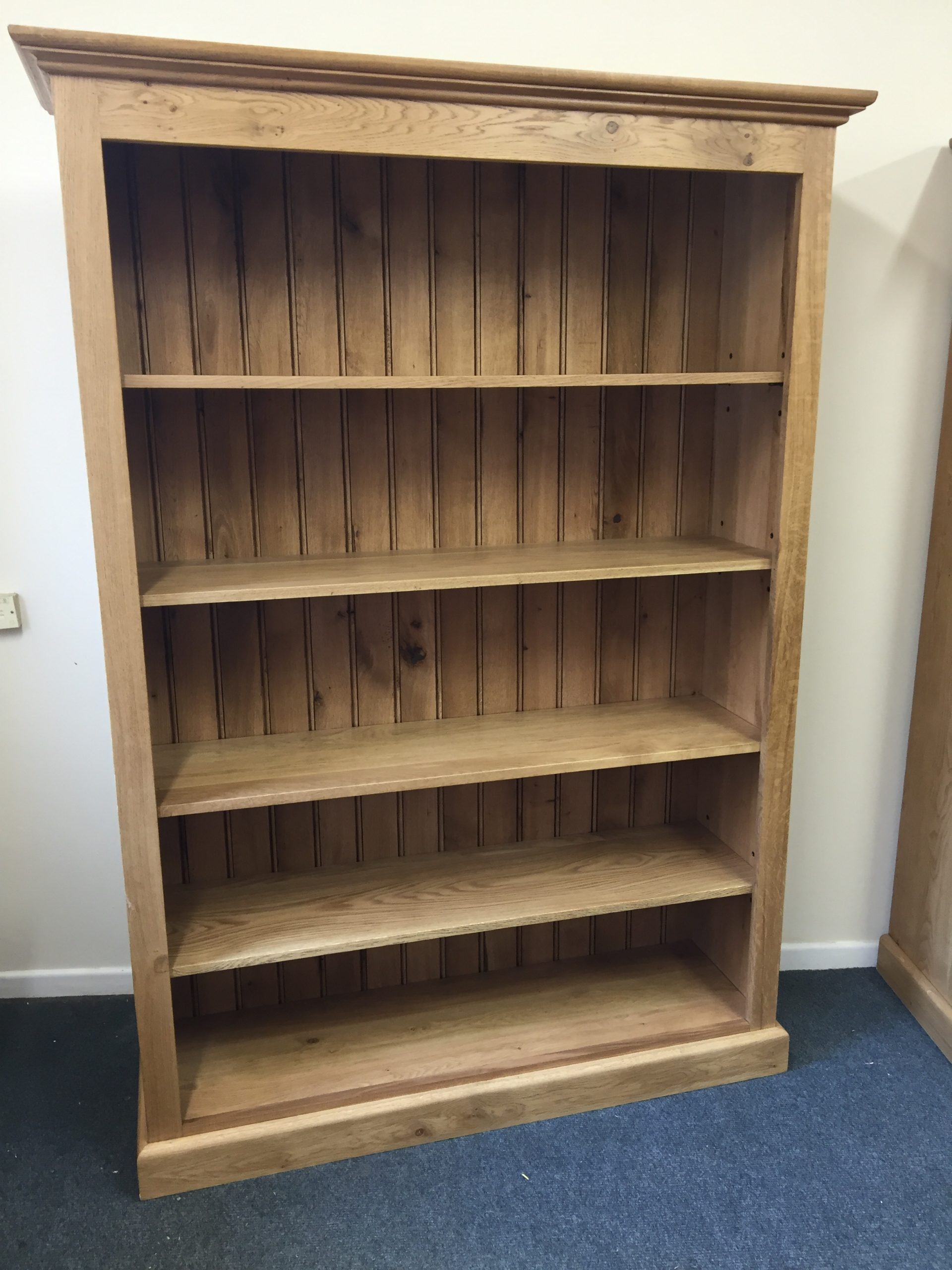 Oak Bookcase Open Shelf Winkleigh Timber Devon Quality, Hand