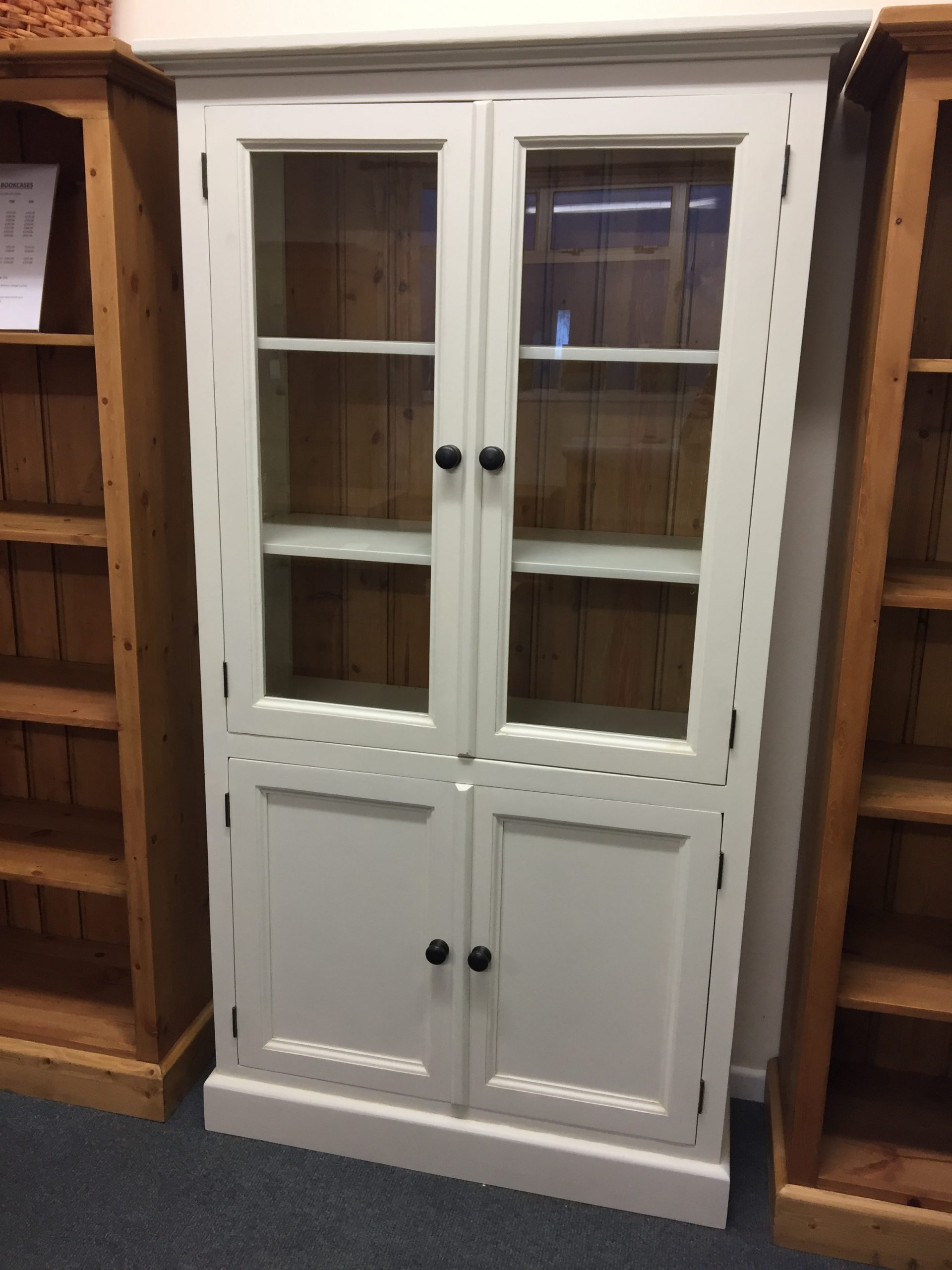 PAINTED GLAZED BOOKCASE Winkleigh Timber Devon Quality, Hand