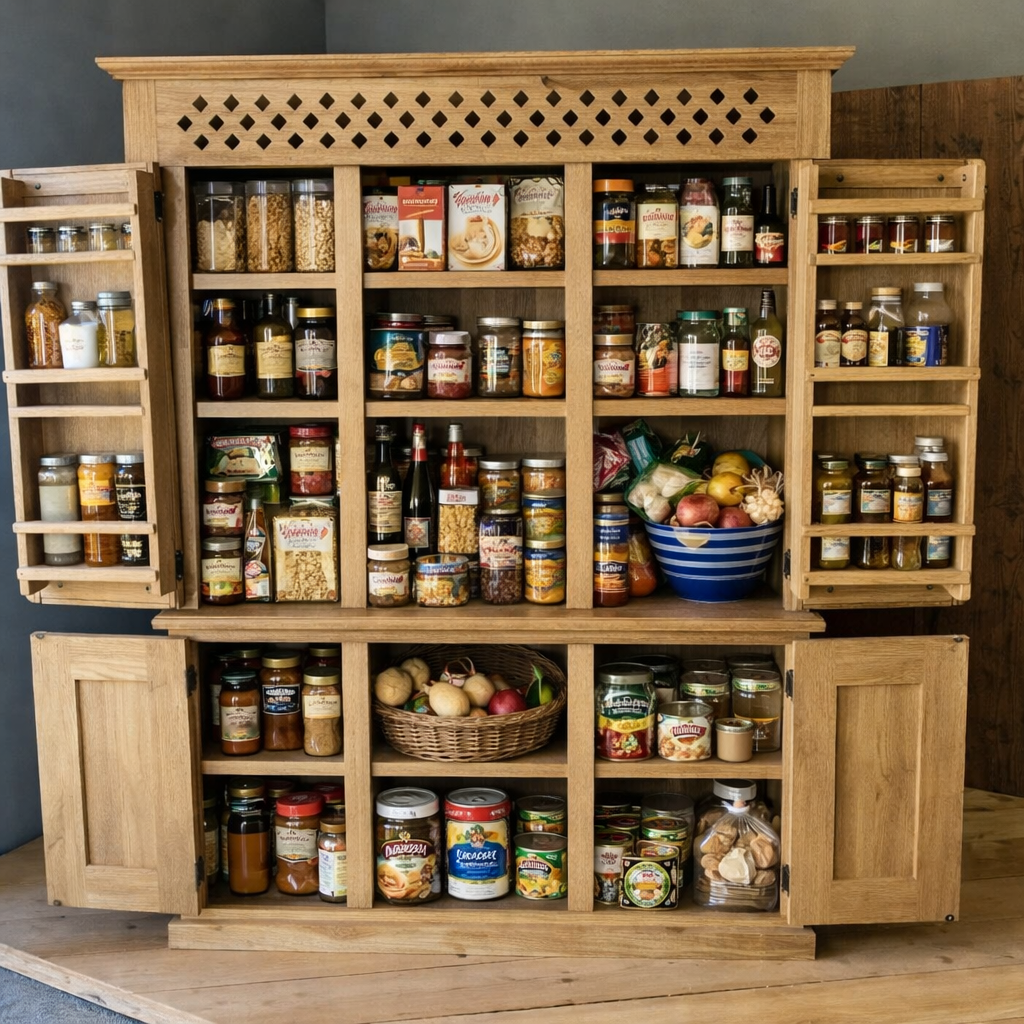 oak kitchen larder cupboard