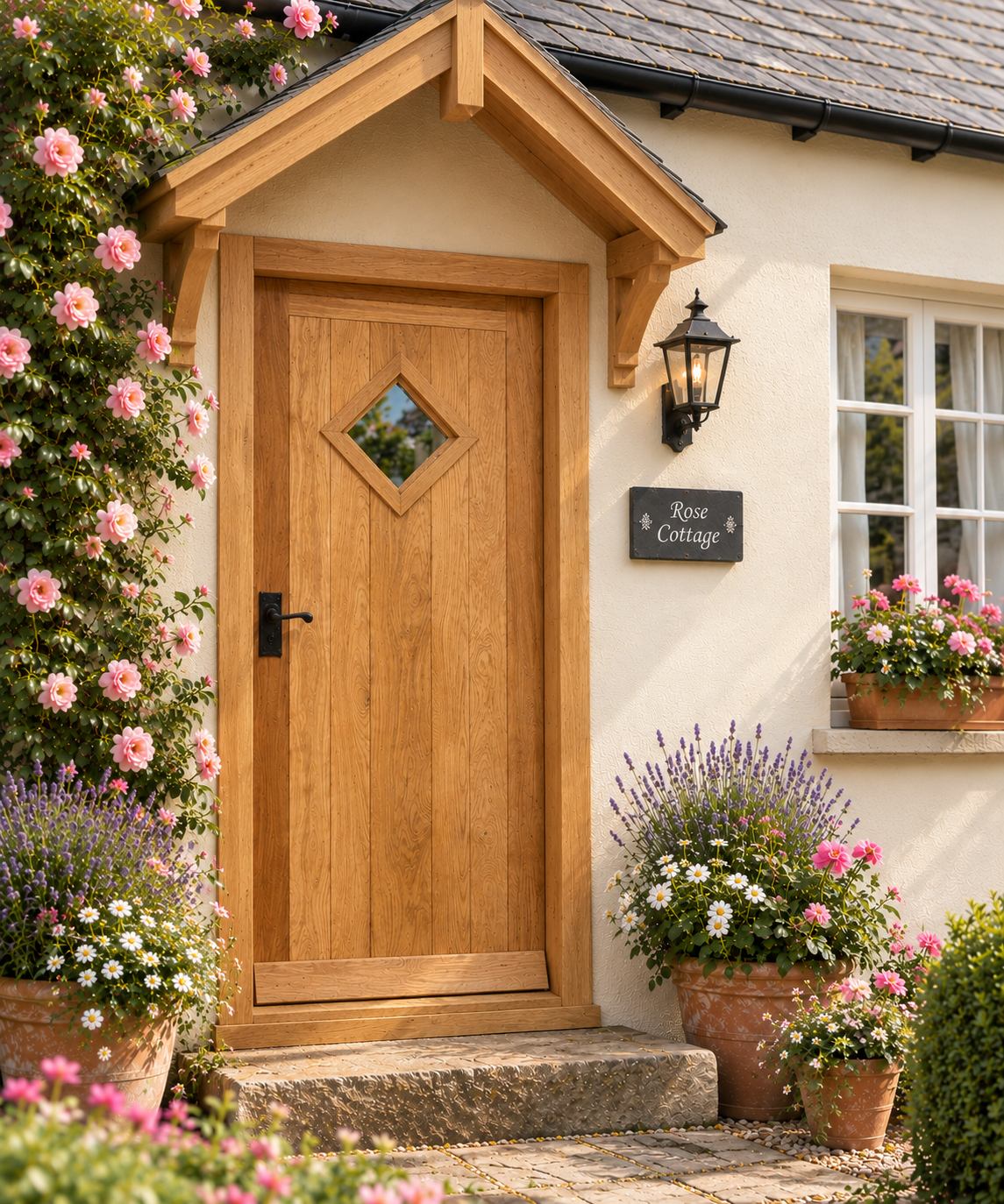 Sunlit Rose Cottage Entrance (1)